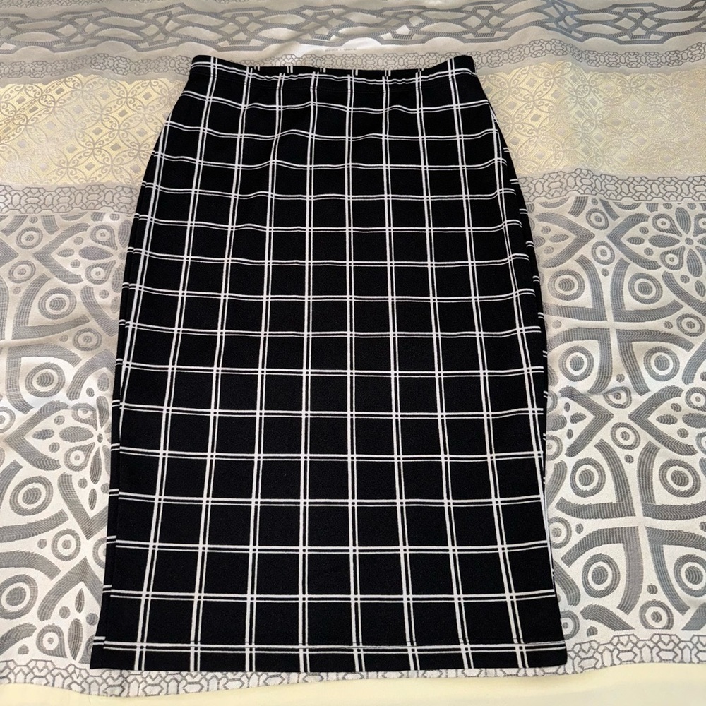 shein Black and White Checkered Women's Skirt